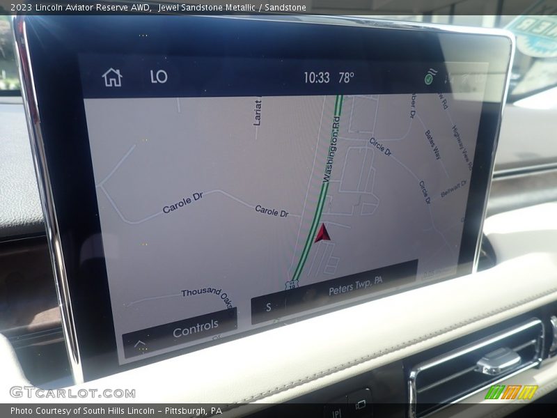 Navigation of 2023 Aviator Reserve AWD