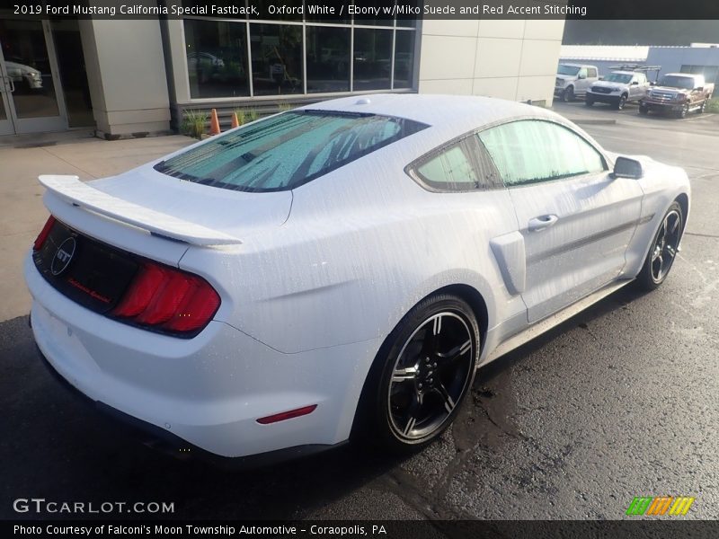 Oxford White / Ebony w/Miko Suede and Red Accent Stitching 2019 Ford Mustang California Special Fastback