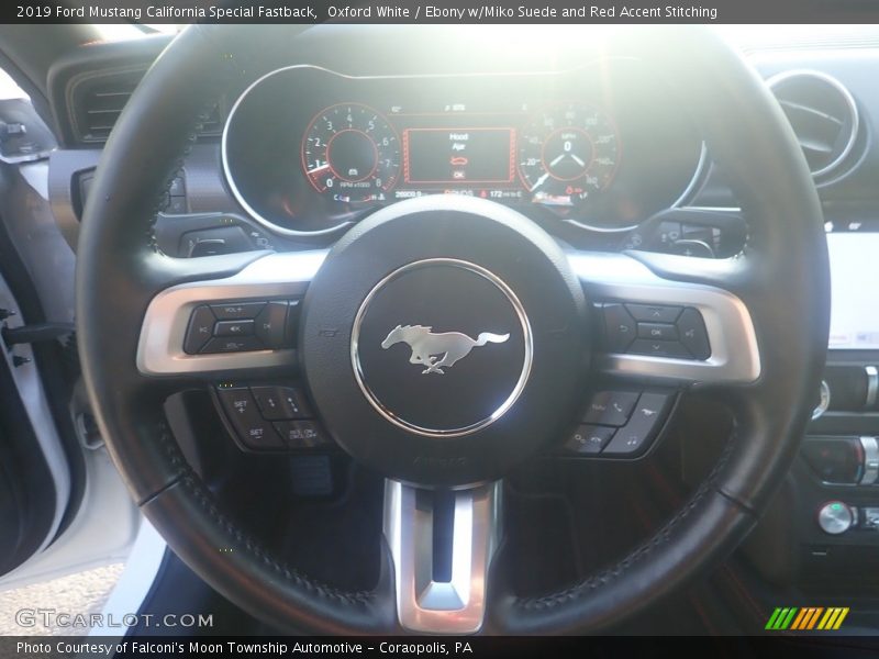 Oxford White / Ebony w/Miko Suede and Red Accent Stitching 2019 Ford Mustang California Special Fastback