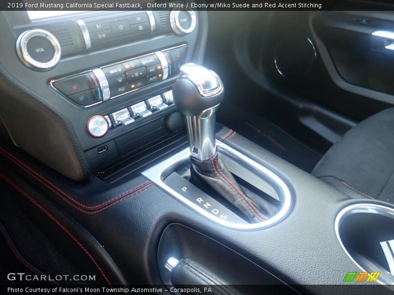 Oxford White / Ebony w/Miko Suede and Red Accent Stitching 2019 Ford Mustang California Special Fastback