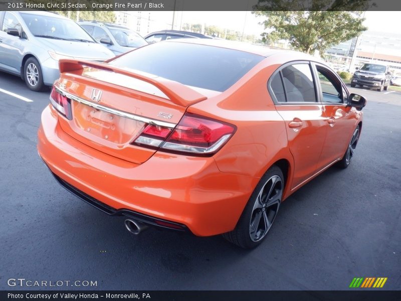  2015 Civic Si Sedan Orange Fire Pearl