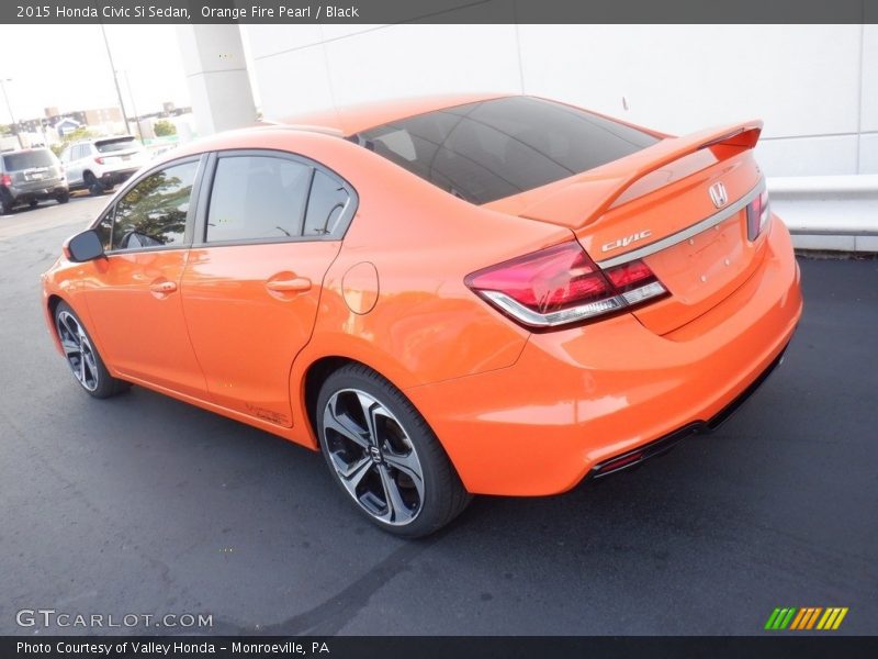  2015 Civic Si Sedan Orange Fire Pearl
