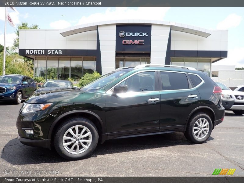 Midnight Pine / Charcoal 2018 Nissan Rogue SV AWD