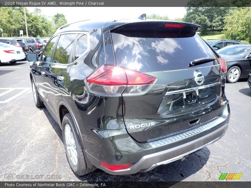 Midnight Pine / Charcoal 2018 Nissan Rogue SV AWD