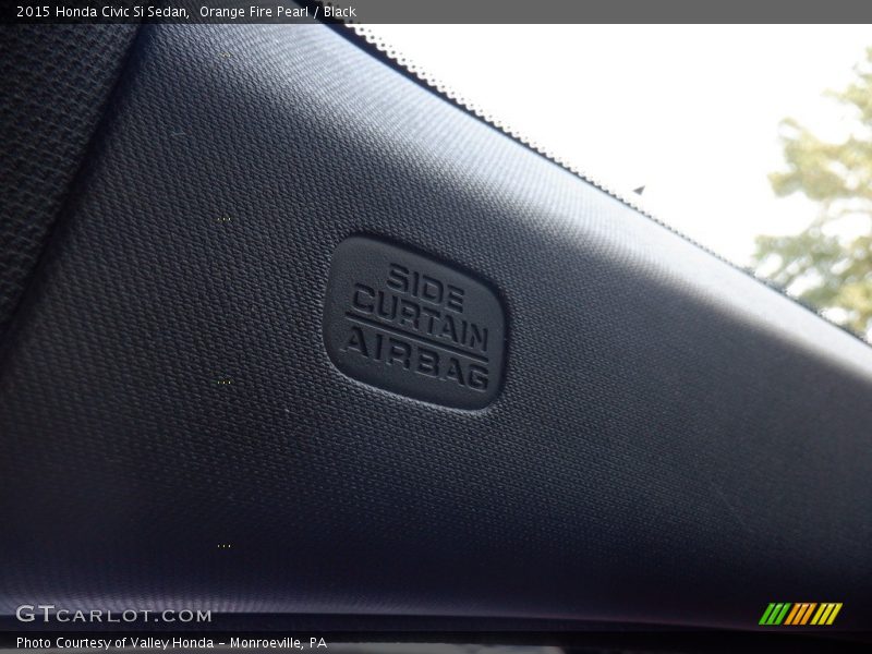 Orange Fire Pearl / Black 2015 Honda Civic Si Sedan