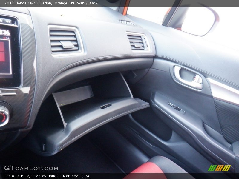 Orange Fire Pearl / Black 2015 Honda Civic Si Sedan