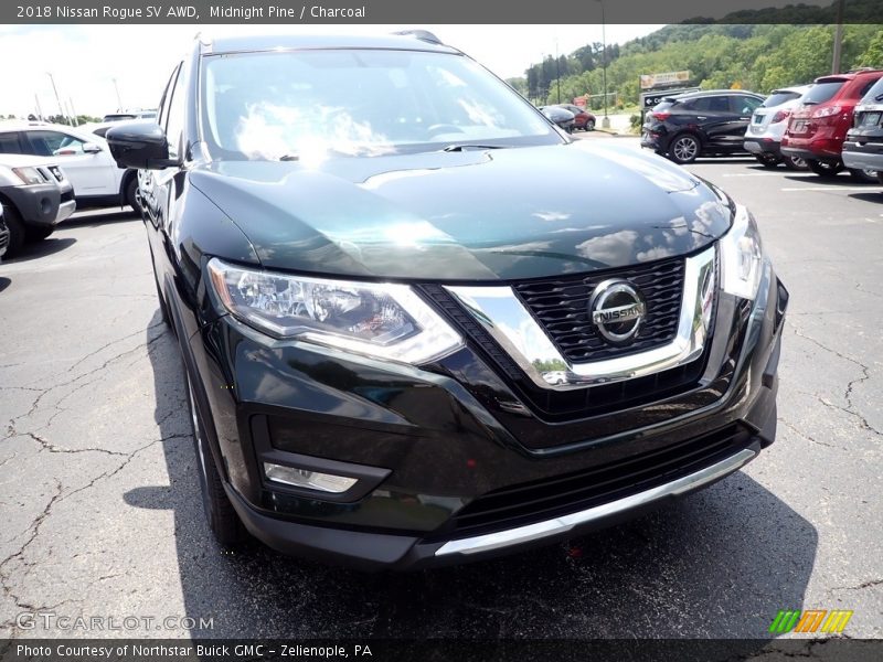 Midnight Pine / Charcoal 2018 Nissan Rogue SV AWD