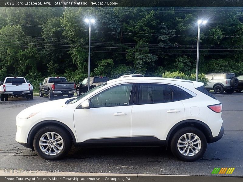 Star White Metallic Tri-Coat / Ebony 2021 Ford Escape SE 4WD