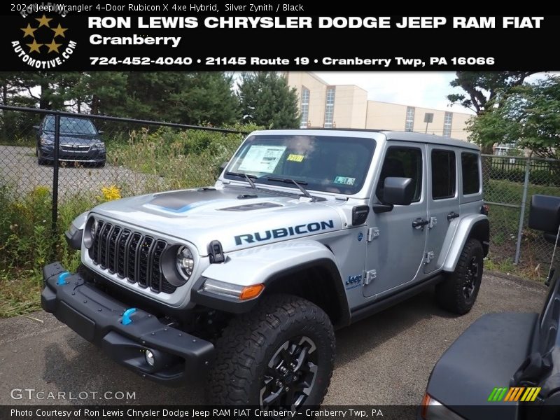 Silver Zynith / Black 2024 Jeep Wrangler 4-Door Rubicon X 4xe Hybrid