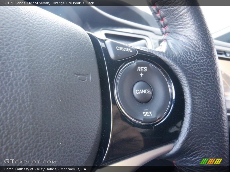 Orange Fire Pearl / Black 2015 Honda Civic Si Sedan