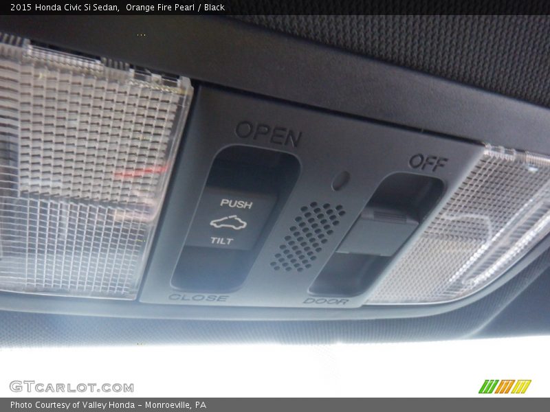 Orange Fire Pearl / Black 2015 Honda Civic Si Sedan