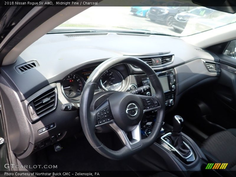Midnight Pine / Charcoal 2018 Nissan Rogue SV AWD