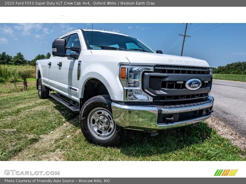 Oxford White / Medium Earth Gray 2020 Ford F350 Super Duty XLT Crew Cab 4x4