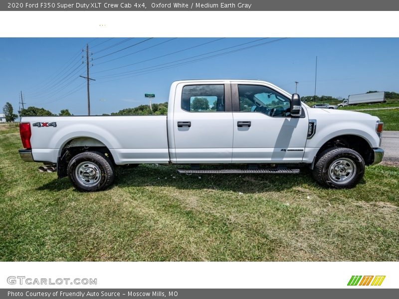 Oxford White / Medium Earth Gray 2020 Ford F350 Super Duty XLT Crew Cab 4x4
