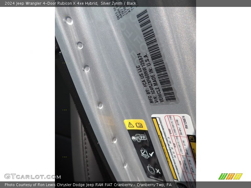 Silver Zynith / Black 2024 Jeep Wrangler 4-Door Rubicon X 4xe Hybrid