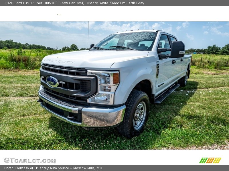 Oxford White / Medium Earth Gray 2020 Ford F350 Super Duty XLT Crew Cab 4x4