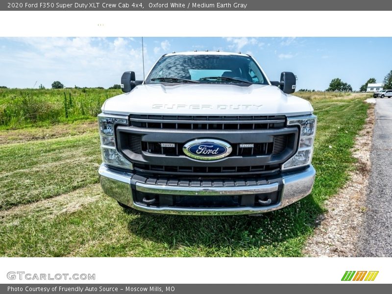 Oxford White / Medium Earth Gray 2020 Ford F350 Super Duty XLT Crew Cab 4x4