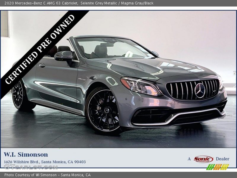 Selenite Grey Metallic / Magma Gray/Black 2020 Mercedes-Benz C AMG 63 Cabriolet