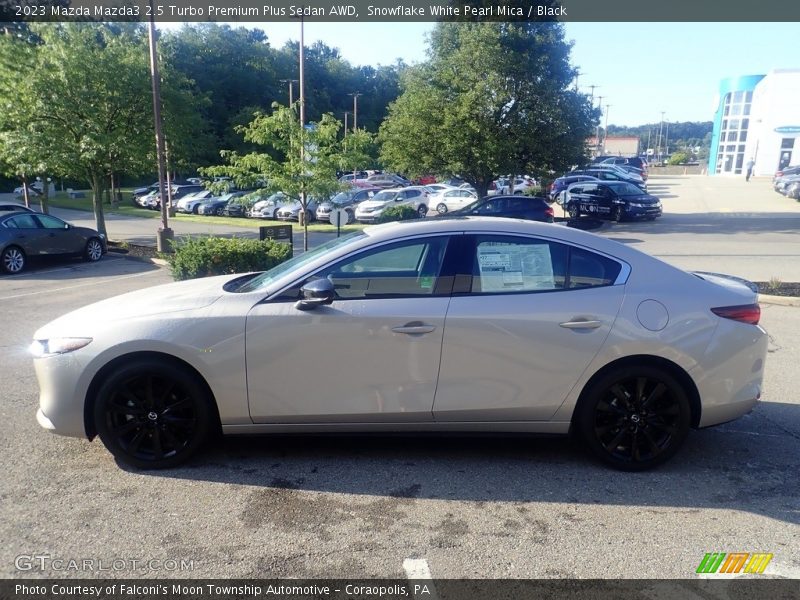 Snowflake White Pearl Mica / Black 2023 Mazda Mazda3 2.5 Turbo Premium Plus Sedan AWD