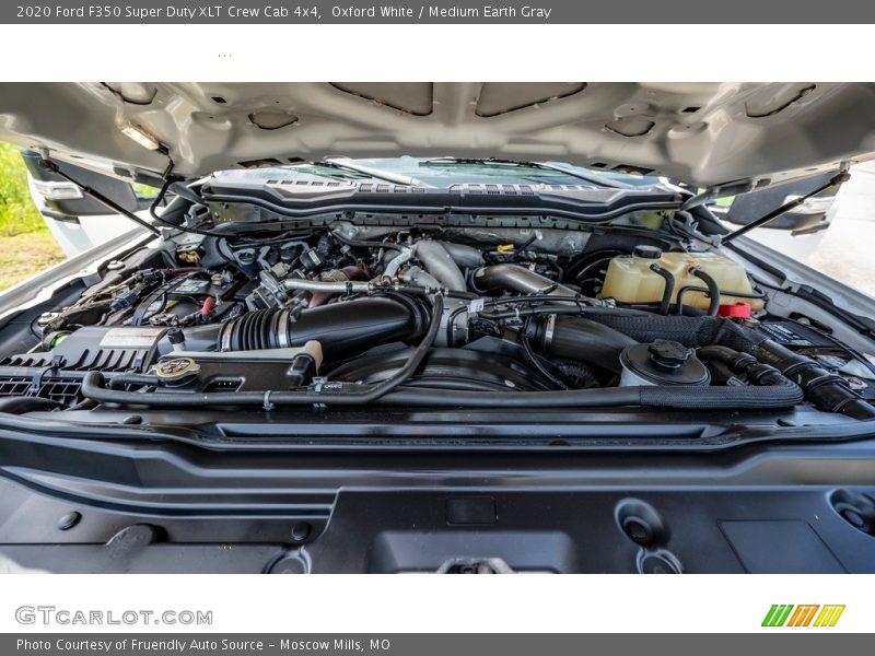 Oxford White / Medium Earth Gray 2020 Ford F350 Super Duty XLT Crew Cab 4x4