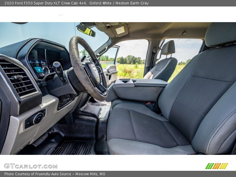 Oxford White / Medium Earth Gray 2020 Ford F350 Super Duty XLT Crew Cab 4x4