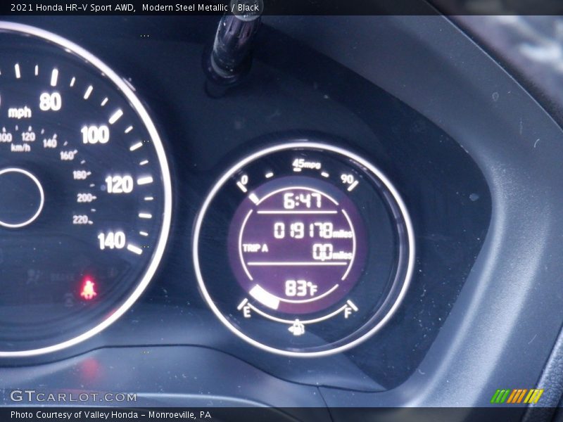 Modern Steel Metallic / Black 2021 Honda HR-V Sport AWD