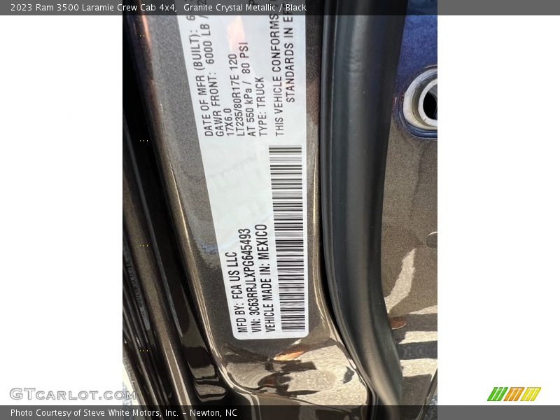 Granite Crystal Metallic / Black 2023 Ram 3500 Laramie Crew Cab 4x4