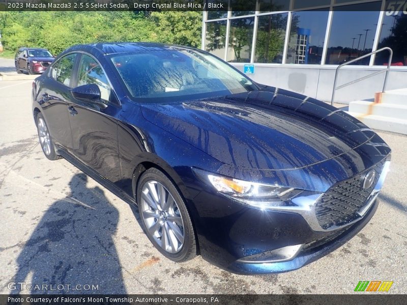 Deep Crystal Blue Mica / Black 2023 Mazda Mazda3 2.5 S Select Sedan