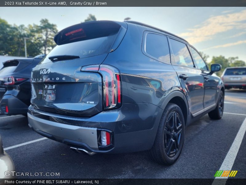 Gravity Gray / Brown 2023 Kia Telluride SX X-Line AWD