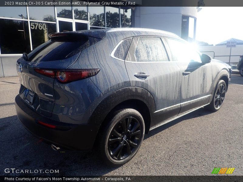 Polymetal Gray Metallic / Red 2023 Mazda CX-30 S Carbon Edition AWD