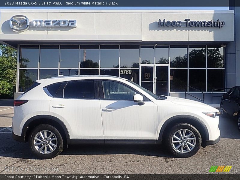 Rhodium White Metallic / Black 2023 Mazda CX-5 S Select AWD