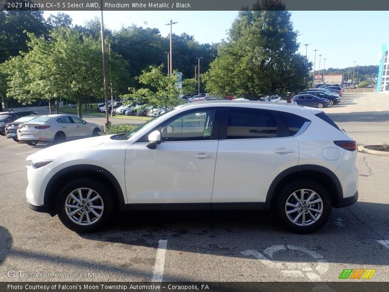 Rhodium White Metallic / Black 2023 Mazda CX-5 S Select AWD