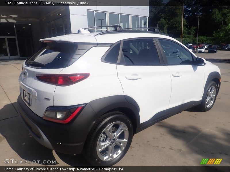 Lunar White / Black 2023 Hyundai Kona SEL AWD