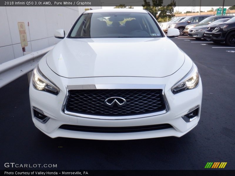 Pure White / Graphite 2018 Infiniti Q50 3.0t AWD