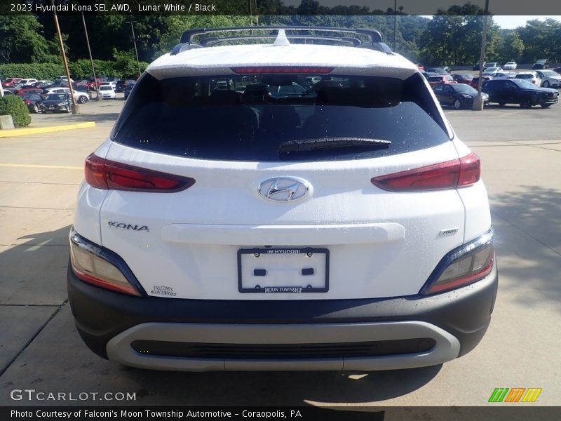 Lunar White / Black 2023 Hyundai Kona SEL AWD