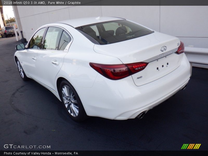 Pure White / Graphite 2018 Infiniti Q50 3.0t AWD