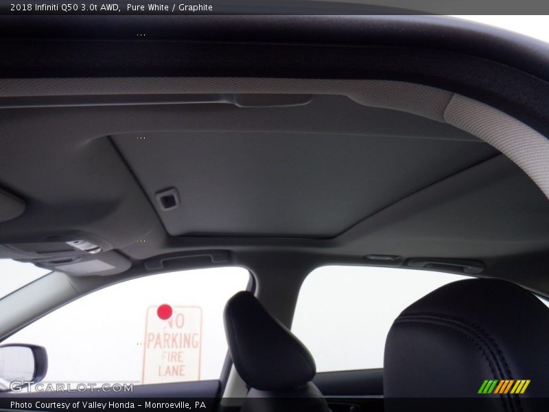 Pure White / Graphite 2018 Infiniti Q50 3.0t AWD