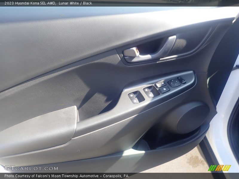 Lunar White / Black 2023 Hyundai Kona SEL AWD