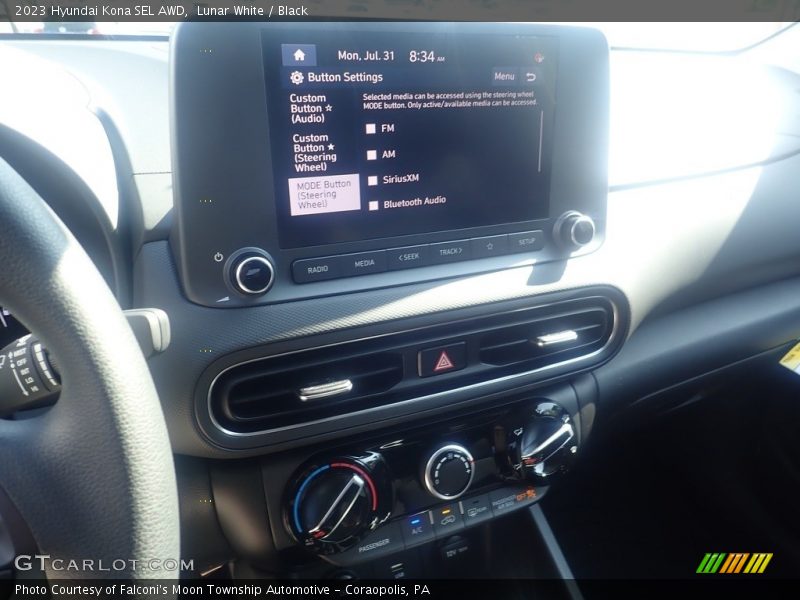 Lunar White / Black 2023 Hyundai Kona SEL AWD