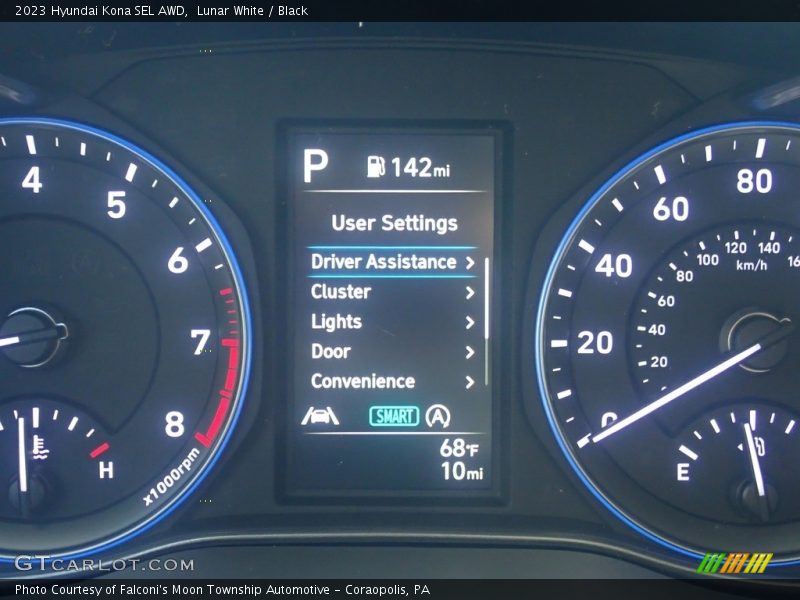 Lunar White / Black 2023 Hyundai Kona SEL AWD