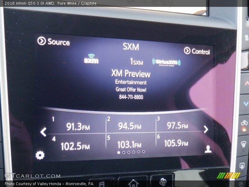 Audio System of 2018 Q50 3.0t AWD