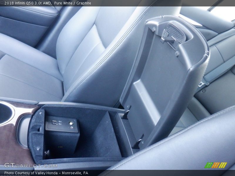 Pure White / Graphite 2018 Infiniti Q50 3.0t AWD