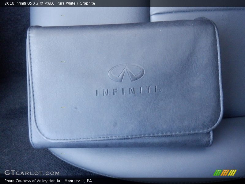 Pure White / Graphite 2018 Infiniti Q50 3.0t AWD