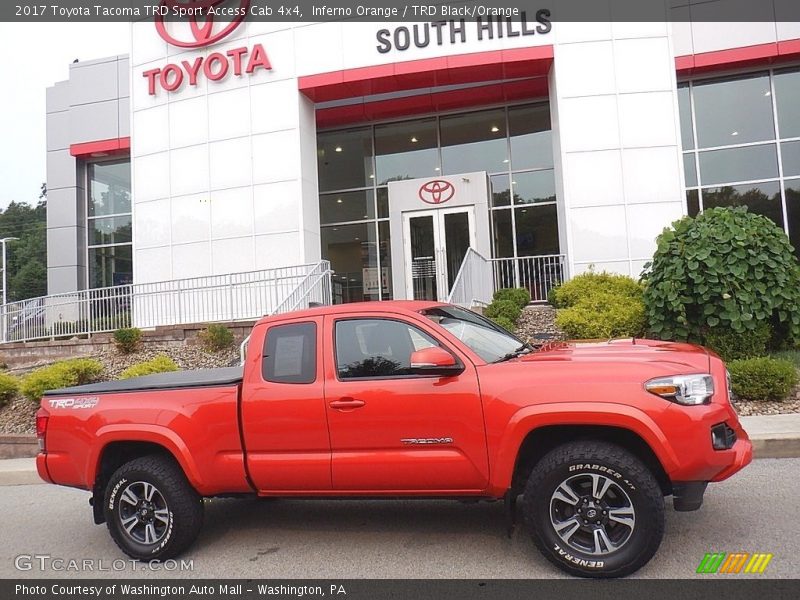 Inferno Orange / TRD Black/Orange 2017 Toyota Tacoma TRD Sport Access Cab 4x4
