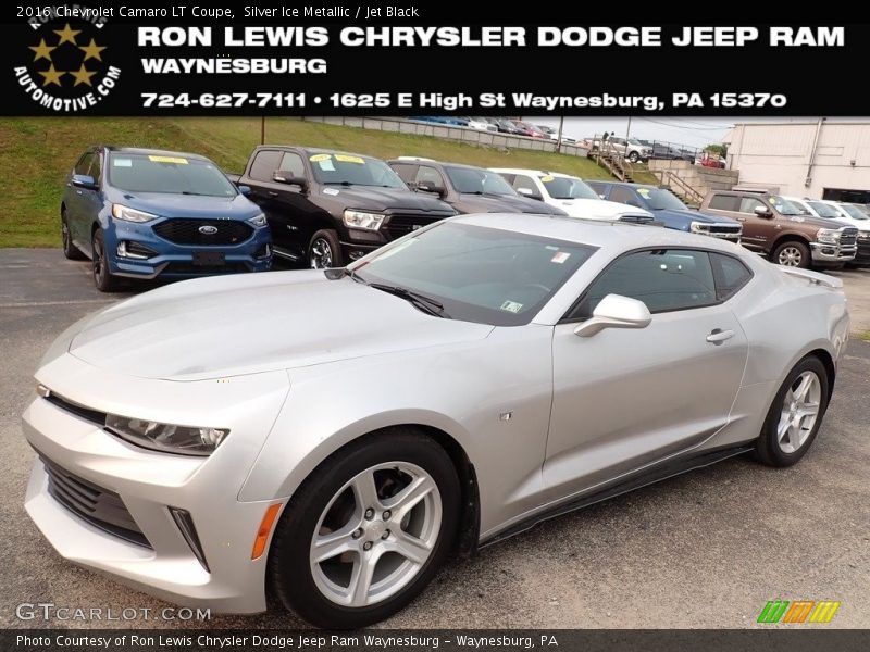 Silver Ice Metallic / Jet Black 2016 Chevrolet Camaro LT Coupe