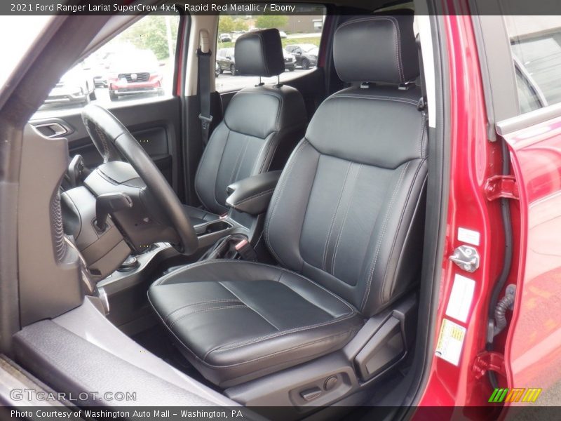 Front Seat of 2021 Ranger Lariat SuperCrew 4x4