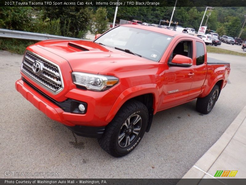 Inferno Orange / TRD Black/Orange 2017 Toyota Tacoma TRD Sport Access Cab 4x4