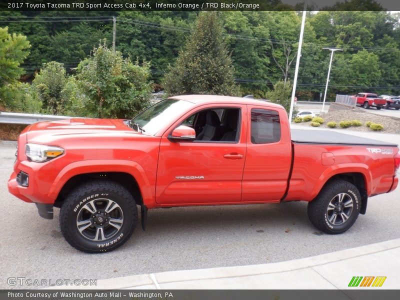 Inferno Orange / TRD Black/Orange 2017 Toyota Tacoma TRD Sport Access Cab 4x4