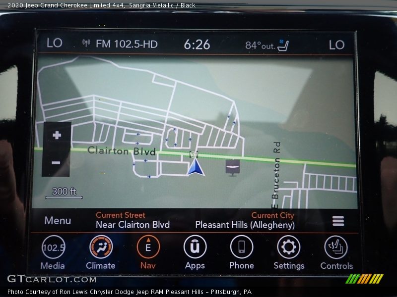 Navigation of 2020 Grand Cherokee Limited 4x4