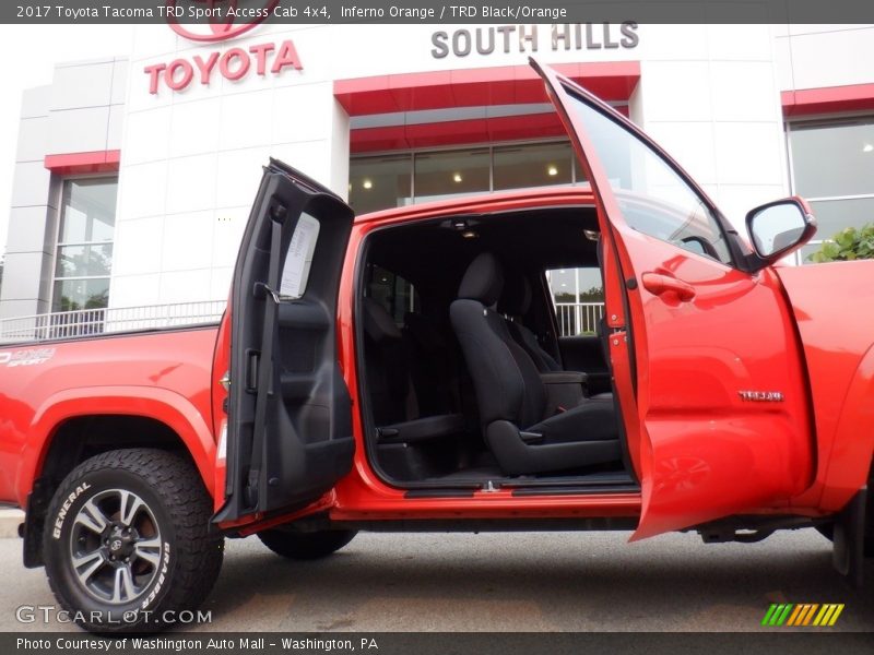 Inferno Orange / TRD Black/Orange 2017 Toyota Tacoma TRD Sport Access Cab 4x4